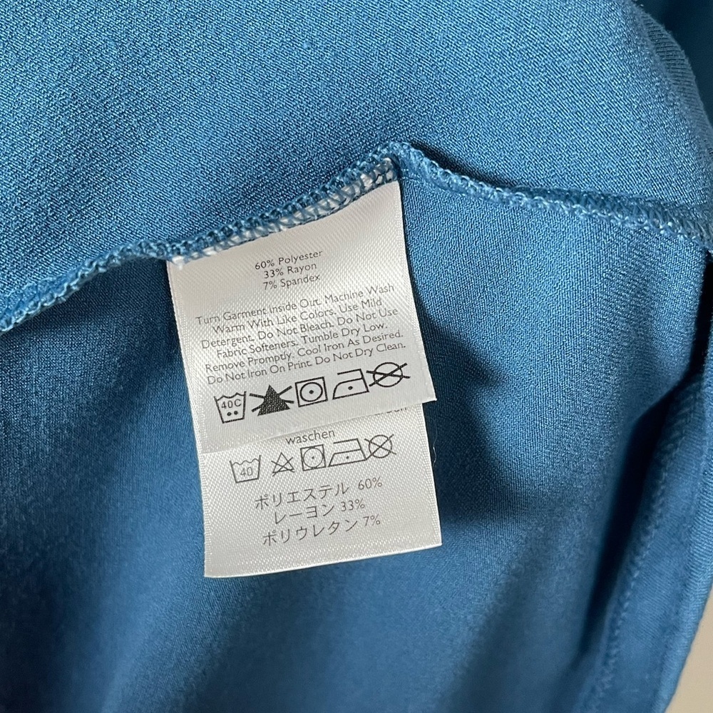 NWOT Eddie Bauer Blue Lily Crossover Midi Travel Dress - Picture 8 of 12